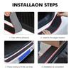 Bumper Guard Rubber Mouldings Pad Trim Cover Rear Door Guard Strips Door Entry Edge Trim Car Trunk Door Sill Protector