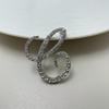 Fashion Alphabet Letter Brooch Pin Full Crystal Rhinestone Encrusted Minimalist Clothing Accessory For Women