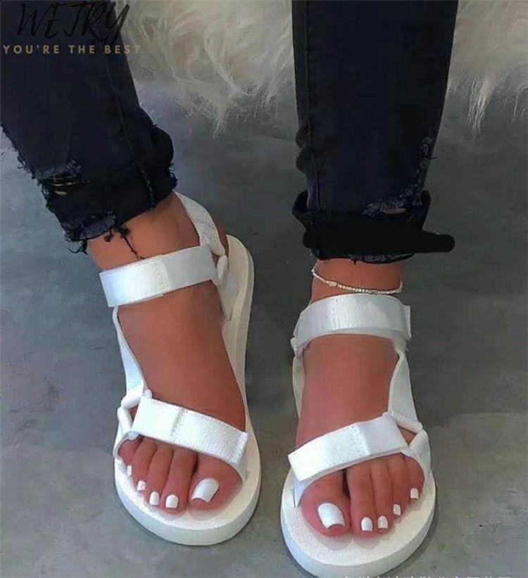 Modische Schuhe Flache Sandalen Sommerabsätze Große Größe Anzug Weiblich Beige 2025 Damen Ohne Mädchen Komfort Groß Strandmode Schwarz Niedrig Neu