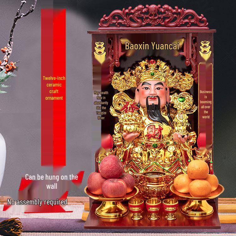Estatua de Cerámica del Dios de la Riqueza y del Dios Marcial Guan Gong para Decoración del Hogar y la Oficina
