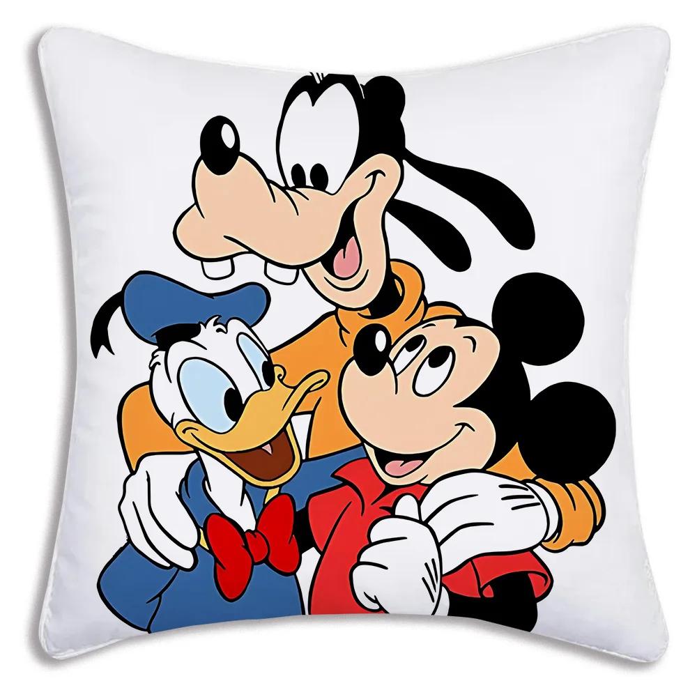 Hot Cartoon Anime Donalds Ducks Pillow Covers Cartoon Sofa Decorative Home Printing  Cute Cushion Cover
