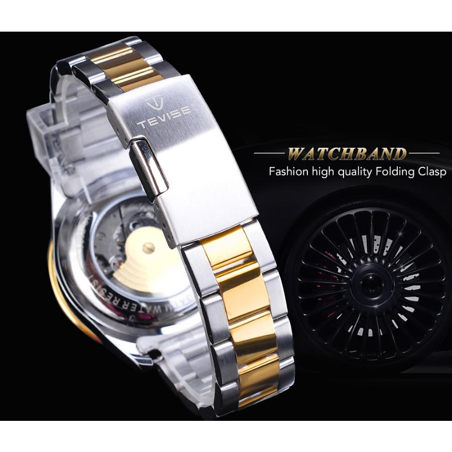 Luksusowy Tourbillion Topowej Marki Zielona Tarcza Złoty Stal Nierdzewna Męski Biznesowy Sportowy Design Męski Automatyczny Zegarek Sportowy na Rękę