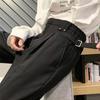 Casual Small Western Pants Men's Spring and Autumn Trend Drape White Abstinence Suit Pants Hong Kong Style Loose Straight Long Pants