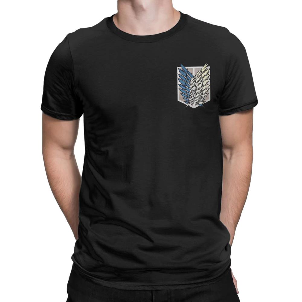 Men Printed T-Shirts Attack on Titan Survey Corps Amazing Cotton Tees Women Short Sleeve T Shirt O Neck Clothing Graphic