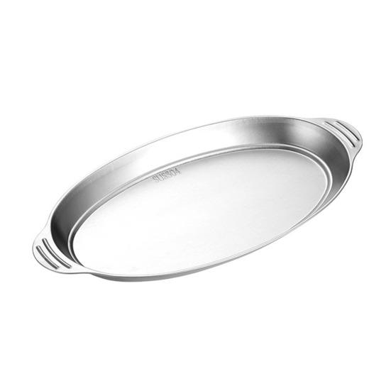 Stainless Steel Roasting Pan with Handles Oval Grilled Fish Pan Multifunctional Baking Pan for Grilled Fish Turkey Lasagna