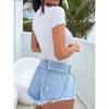 European Size Three Daisy Pattern Print Comfortable Women's Short Sleeve T-Shirt, Sport Print Women's T-Shirt, Pattern T-Shirt, Women's Top