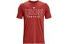 T-Shirts Herren Rot Rundhals Mäßig Gerader Schnitt 1379837-635