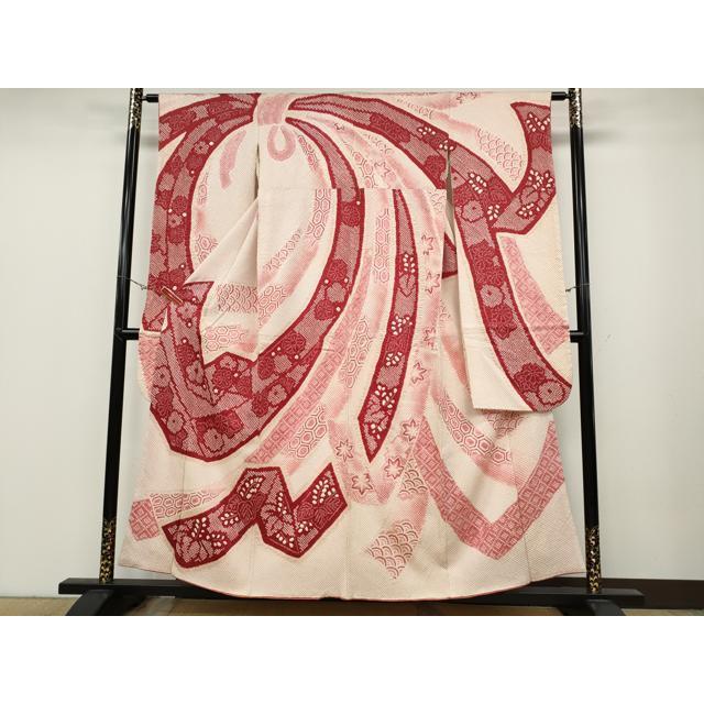 

Heiwaya Kimono - Luxurious long-sleeved kimono, full tie, tied noshi flower pattern, Daimaru brand, pure silk, masterpiece CABB6296ut