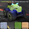 Remote Control Dinosaur Car Toys for Kid Boys, 2.4GHz RC Monster Truck Toys with Spray, Light, Sound, All Terrain Rechargeable Electric RC Car Toy,