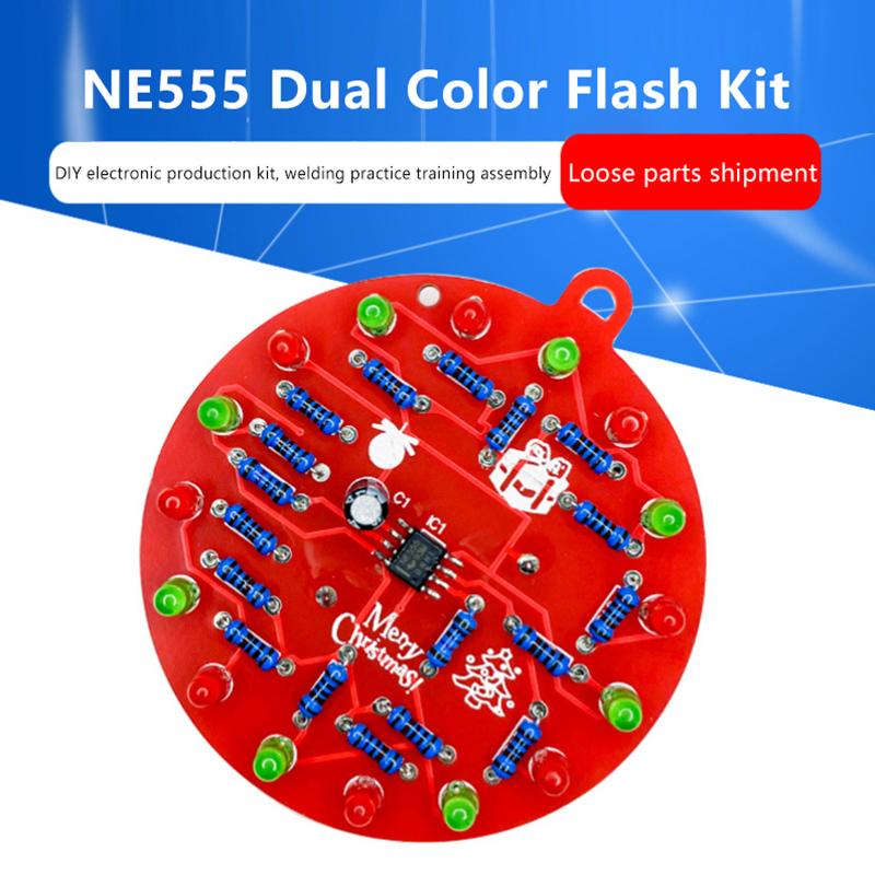 Ne555 Timer-Modul mit zweifarbigen blinkenden LEDs – DIY-Lötsatz für Arduino-kompatible Systeme - Lötübung Assembl