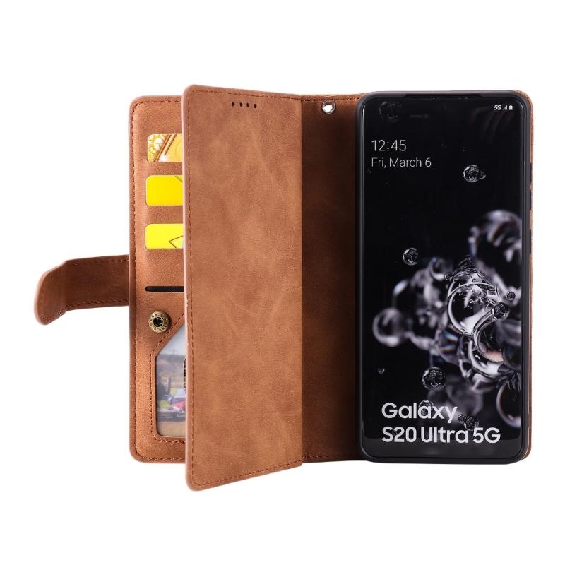 PU Leather Phone Pouches Featuring Build In Stand Functions 12 Storage Compartments Not Shock Defense for Phone S25