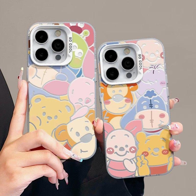 Color Silver Cartoon Winnie the Pooh Apple 11promax Mobile Phone Case iPhone11 Large Hole 11IMD11PC11 Tide Xxr