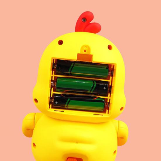 Electric Dancing Duck Toy with LED Light Music Toddlers Yellow Duck Walking Toy Boys Girls Tummy Time Interactive Crawling Animal Toy