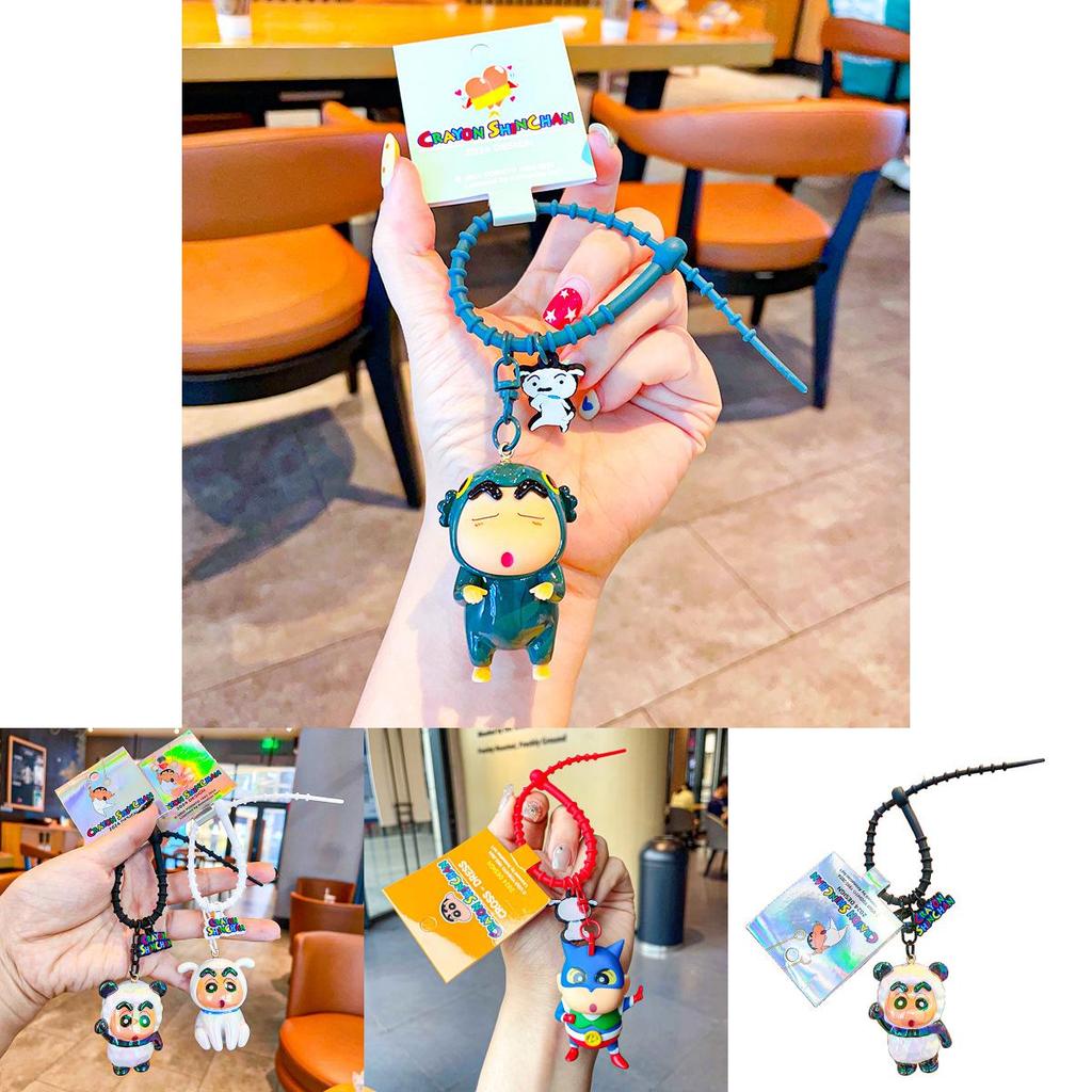 Adorable Crayon Shin-chan Pvc Alloy Keychain Cute Cartoon Pendant For Gifts And Accessories