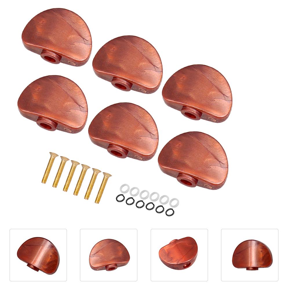 6Pcs Tuners Machine Head Replacement Buttons Knobs Universal Big Semicircle for Folk Electric Guitar Parts