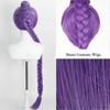 Demon Hunters Costume Wigs Cosplay for Kids, Rumi Costume Wigs Purple Braids Wig Halloween Cosplay Props, Anime Cosplay Wig