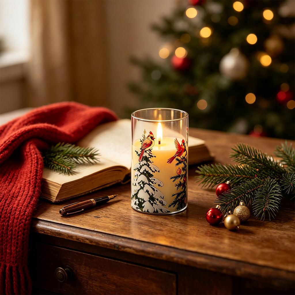 Flameless LED Candles for Christmas Decorations - Electronic Faux Candle Lights for Holiday, Mantel, Table Centerpiece