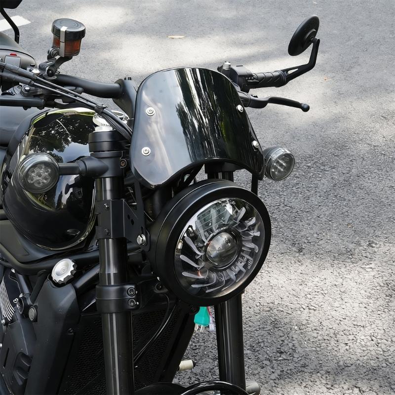 Non Scowl Motorcycle Windshield Standard Size 25x19x3cm For Improved Visibility