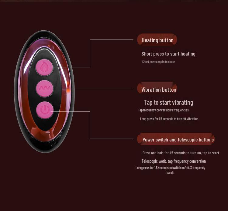 Automatic Retractable Vibrator with Licking Tongue & Fake Penis for Women - Adult Masturbator & Sex Toy