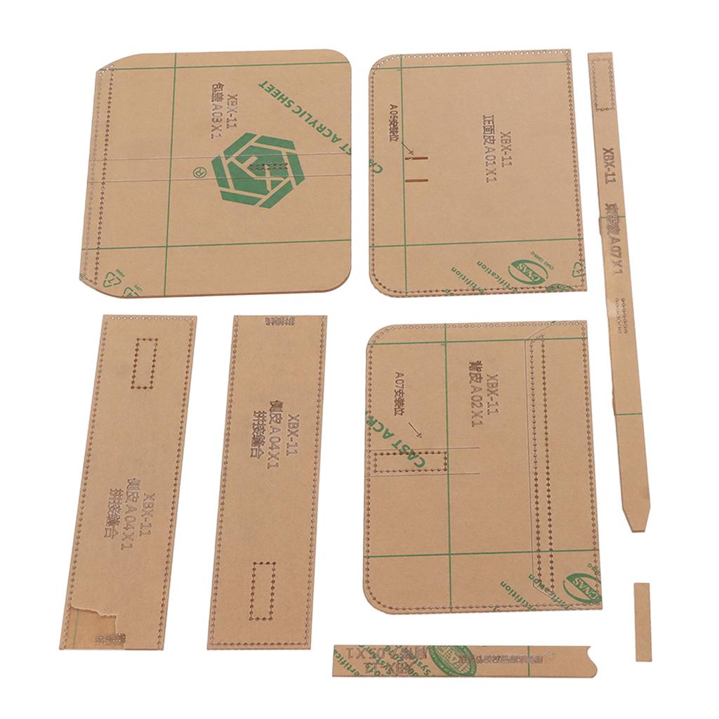 Shoulder Bag Acrylic Template Pattern High Strength Transparent Leather Bag Pattern Kit for DIY Handcraft