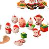 Popular Soft Glue Christmas Cake Ornaments: Santa Claus & Snowman Inserts for Holiday Party Desserts