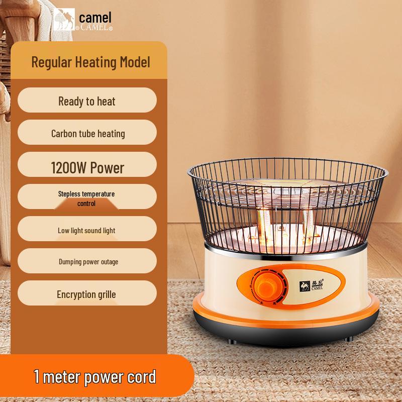 Многофункциональный электрический обогреватель Camel: 360° Объемный обогрев, Быстрый нагрев, Стиль камина
