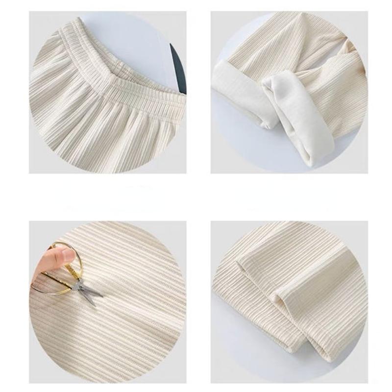 Pantalones Acolchados Gruesos de Pierna Ancha para Mujer Otoño e Invierno Talla Grande Pantalones Sueltos de Cintura Alta Casuales de Pana Rectos para Mujer