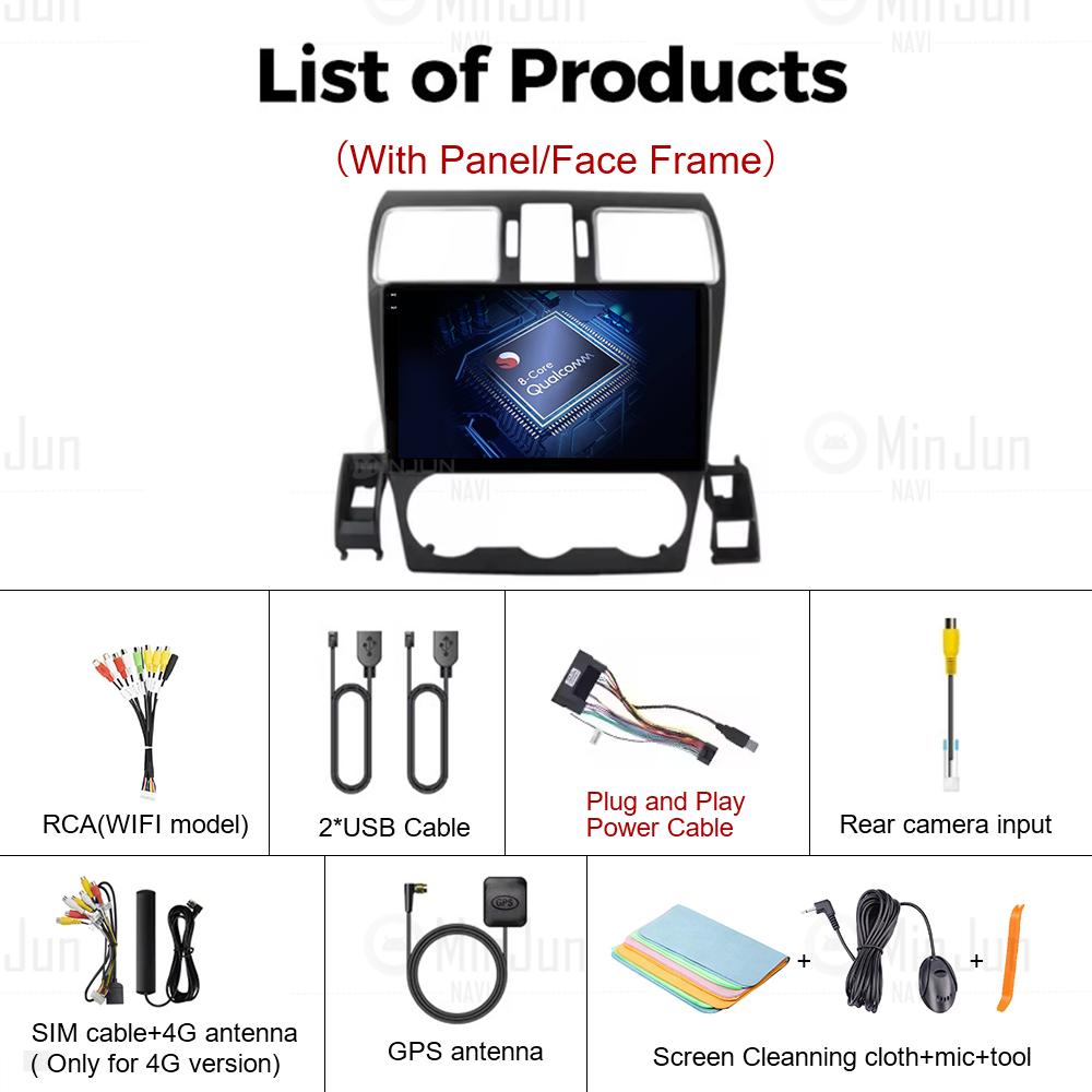 Android 14 Auto Qualcomm Car Radio for Subaru Forester 4 SJ WRX XV 2015 - 2018 Multimidia Player Navigation Head Unit Carplay