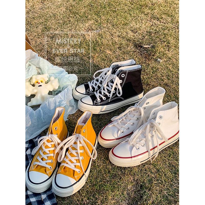 Classic canvas shoes women's high-top shoes 19