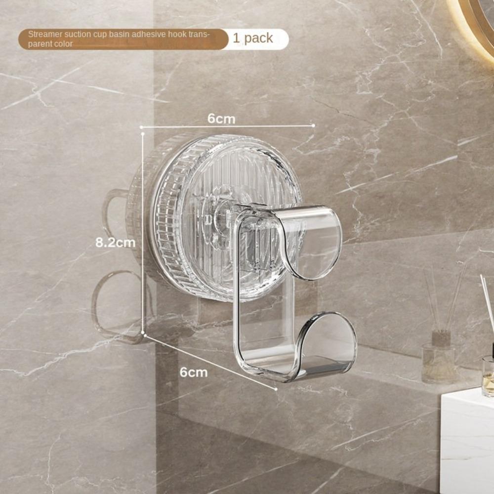 

Міцний гачок-присоска з великою вантажопідйомністю, без перфорації, стійка для зберігання тазиків, аксесуари для ванної кімнати прозорий