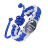 Multi-Color Paracord Custom Logo Bracelet, Time Gem Couple INS Style Jewelry