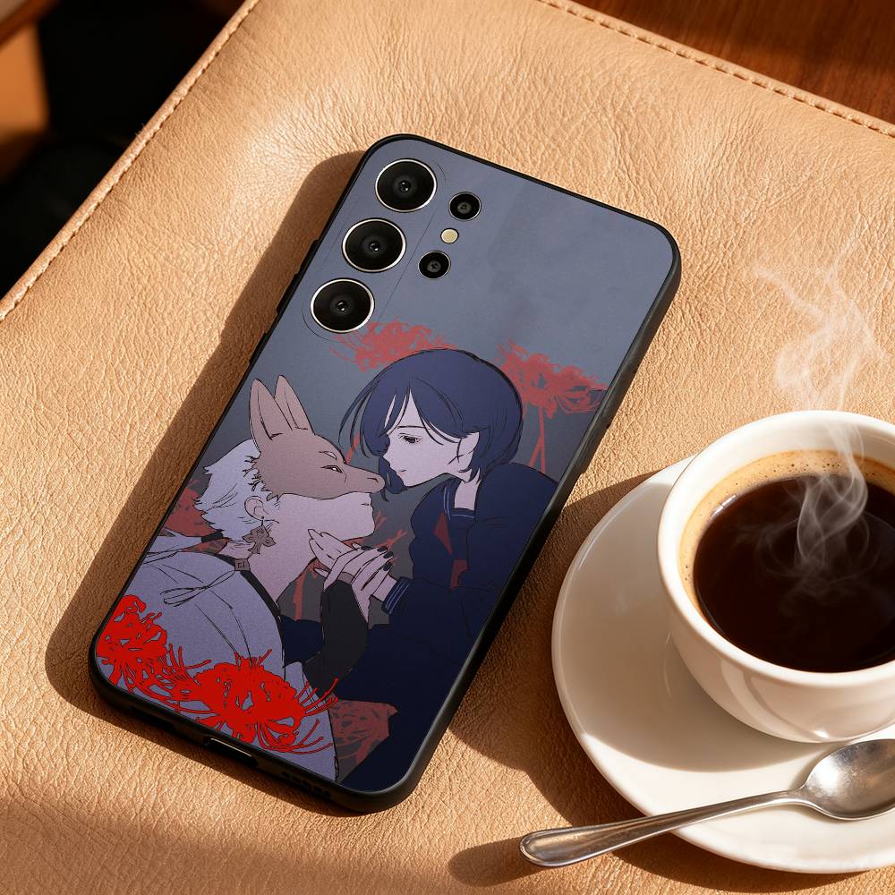 

Mr. Masked Fox and the Female Student Phone Case For Samsung S26,S25,S24,S21,S22,S23,S30,Ultra,S20,FE,Lite,10,9,Black Cover Samsung S30Ultra5G