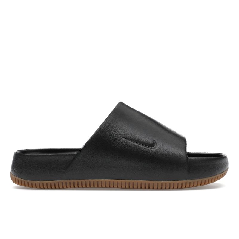 Nike Calm Slide Men Black Gum Medium Brown FD4116-003 EU 48.5