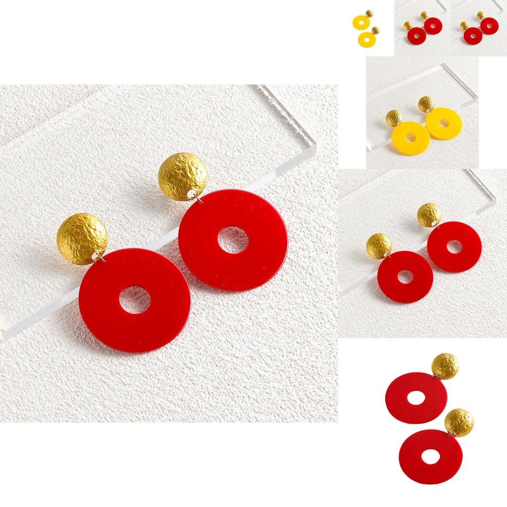 Trendy Geometric Circle Earrings For Women Alloy Design Ideal For Any Occasion