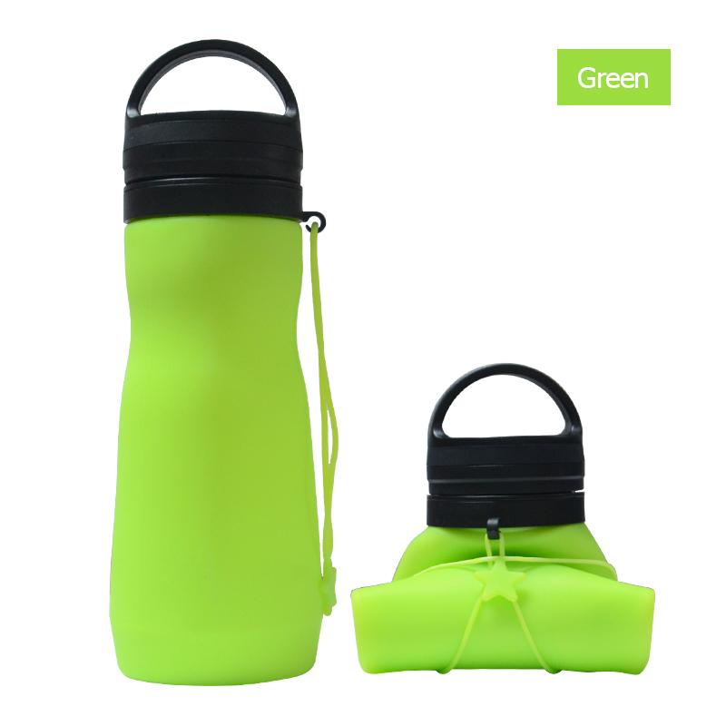 750ML Collapsible Water Bottle, Reuseable BPA Free Silicone Foldable Bottles Portable Hiking Cup For Outdoor Mountaineering Tour