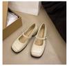 Mary Retro Leather Shoes 2025 New Spring and Autumn Skirt French Single Shoes Square Head Light Mouth Rare Shoes Light Temperament
