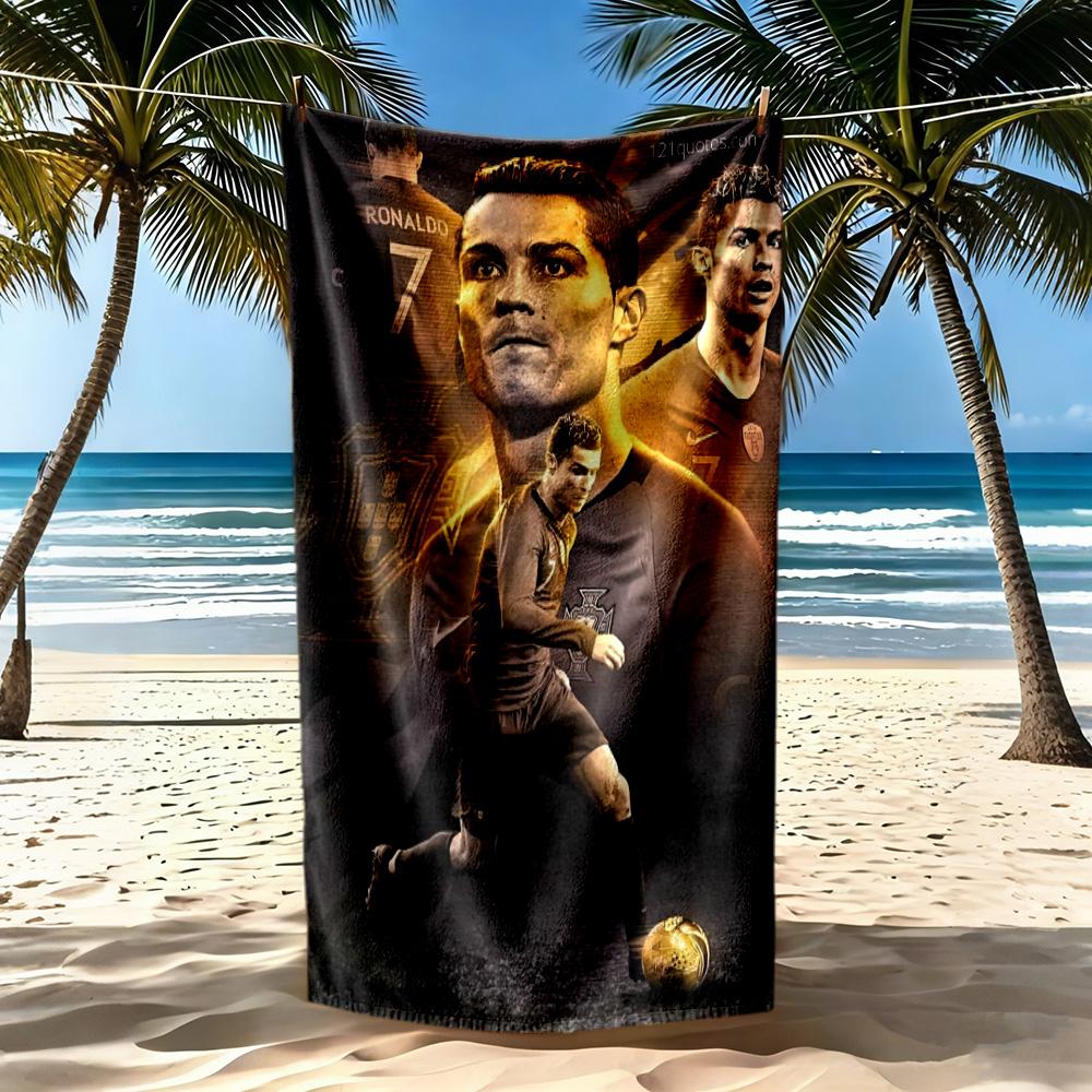 Cristiano Ronaldo Beach Towel Super Soft Microfiber Quickdry Fabric Comfortable Lightweight