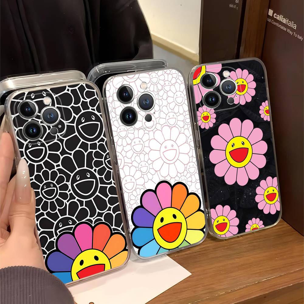 Japanese Artisti M-murakami T-takash Art Transparent Phone Case for iPhone 17 Air 16 Pro Max 15 14 13 12 11Plus Shockproof Cover