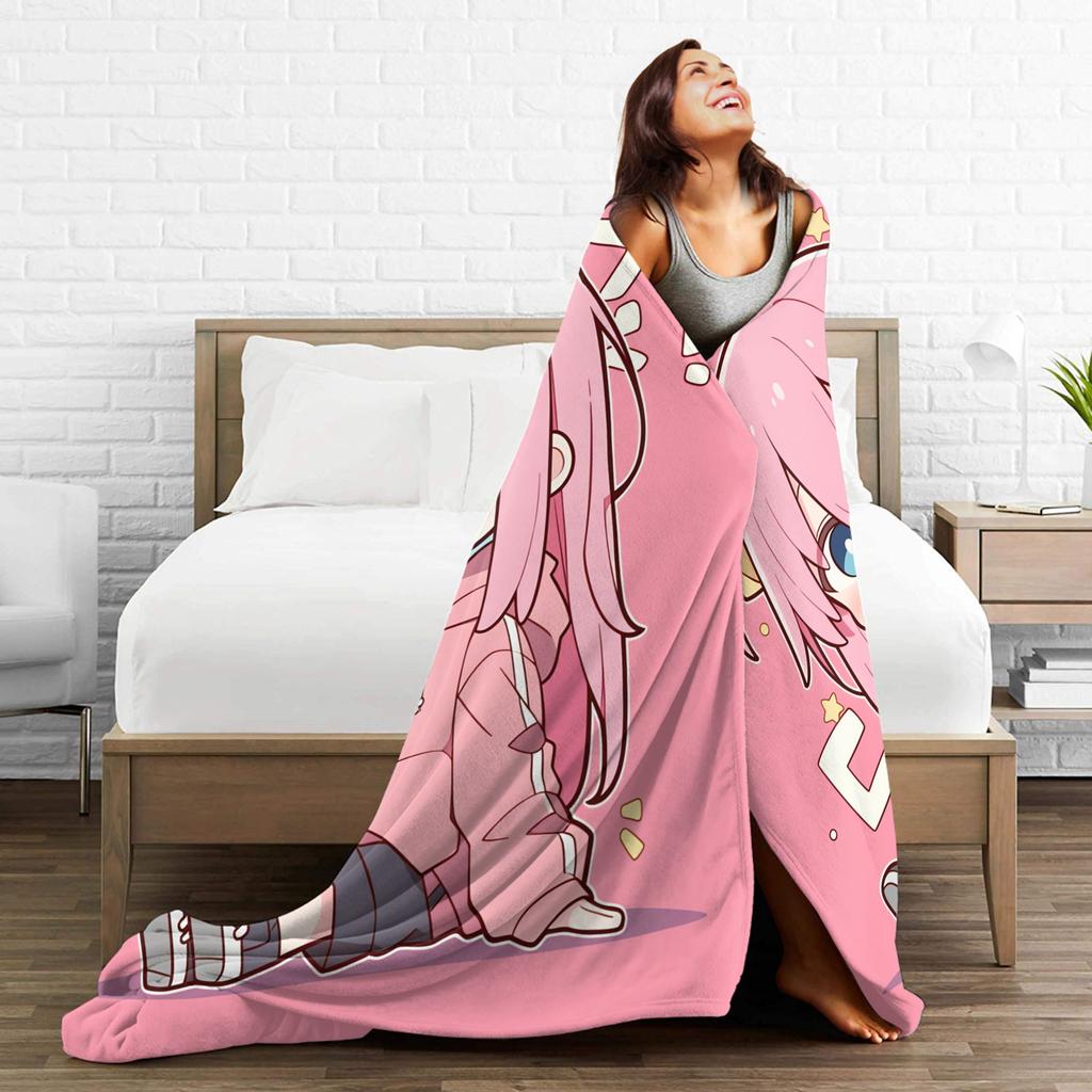 Bocchi the Rock Plush Blankets Girls Boys Flannel Throw Blanket For Couch Chair Sofa Soft Custom Quality Bedspread Gift Idea