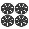 4pcs 19in Wheel Hub Cap Matte Black Anti Scratch Stylish Cool Replacement for Tesla Model Y 2020 to 2023
