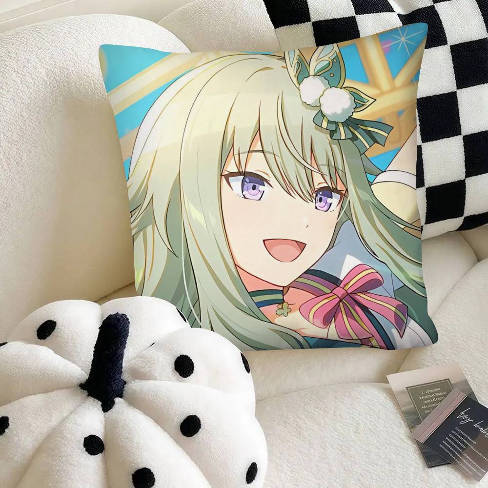 Cute Cartoon Idol Kusanagi Nene Pillow Case Fashion Square Pillowcase Bedroom Sofa Room Ins Decoration Leisure