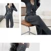 Za Autumn New Women Clothes 2025 Western Style Fashion Slimming Zip-up Long Sleeve Knit Cardigan Trousers Set