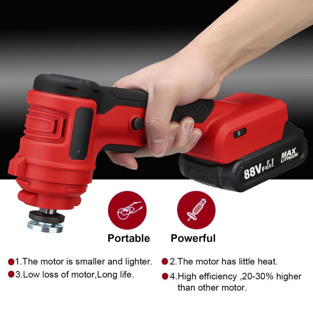 1580W 7500 mAh Electric Polishing Cutting Power Tool 6 Gears Adjustable Angle Grinder For 18V Battery