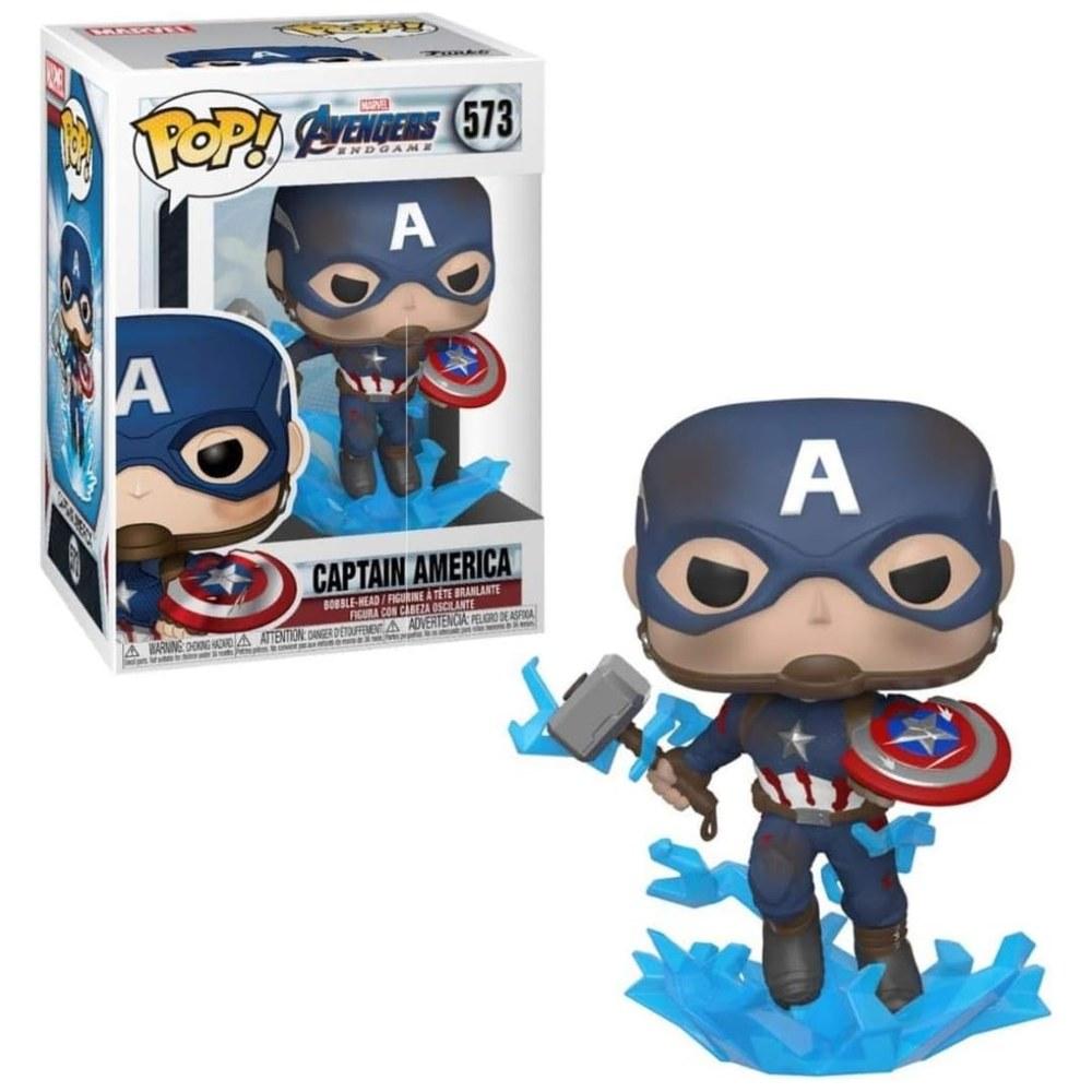 Funko Avengers Endgame Captain America Vinyl Figure #573 Mjolnir