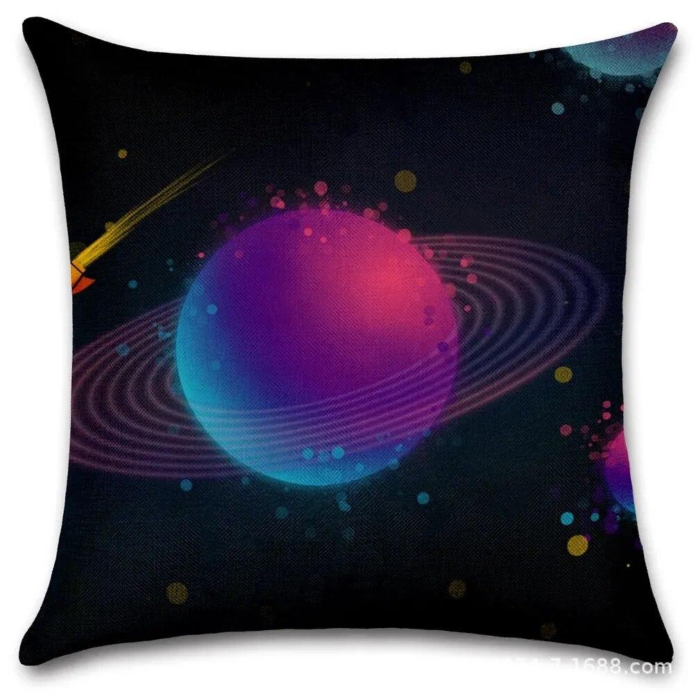 Car Living Room Sofa Cushion Cover Luxury Home Decoration Pillow Cover Sky Galaxy Print Pattern Cushion Cover