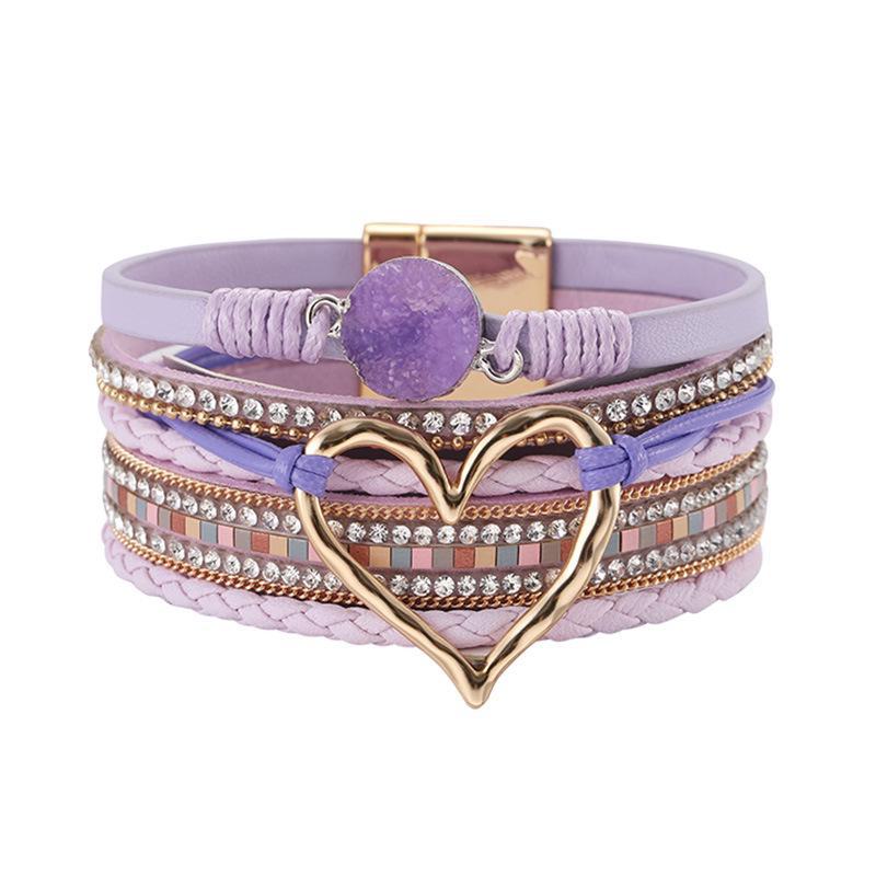 Braccialetto dell'amore bohémien multistrato europeo e americano – Gioiello alla moda regalo per ragazze