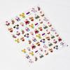 Cute Animals Bear Dog Cake Sweet Cherry Grid Bowknot Star Line Fruit Relief Self Adhesive Nail Art Stickers 5D Manicure Decals