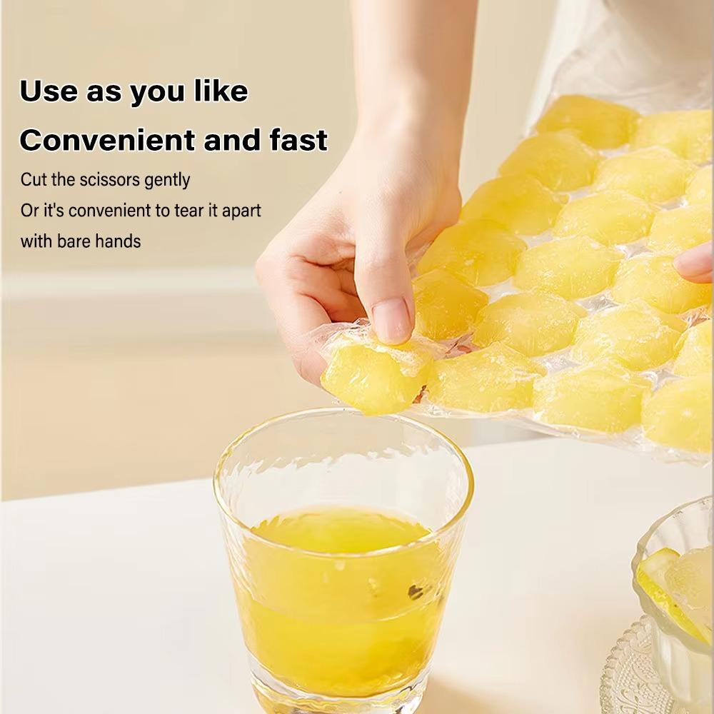 10PCS Portable Ice Cube Bags Transparent Ice Mould New Faster Freezing Ice Maker  DIY Drinking