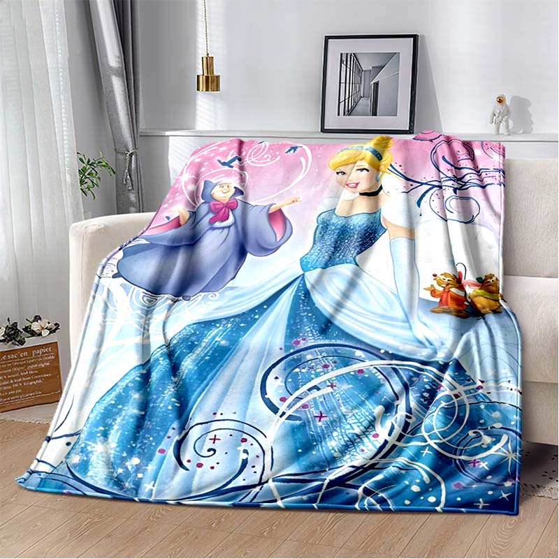 6 Größen Prinzessin Cinderella Cartoon Weiche Flanell Flauschige Decke Campingdecke für Kinder Sofa Überwurf Dünne Decke Weibliches Geschenk