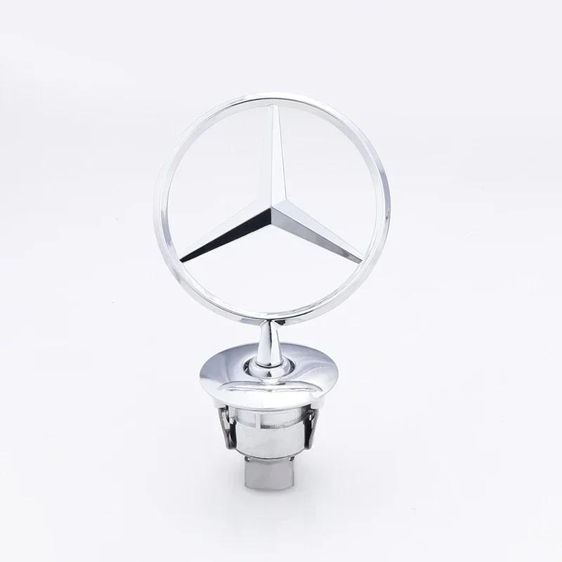 

Car Sticker 44mm 3D Metal Chrome Black For Mercedes Benz C/E/S Class W204 W212 W220 W210 W221 Car Front Hood Emblem Bonnet Logo